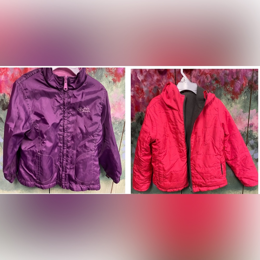 2 reversible/invertible warm rain jackets